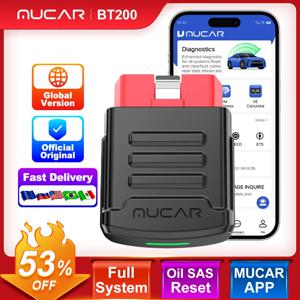 MUCAR BT200 / BT200 Pro OBD2 스캐너 자동 전체 시스템 진단 평생 무료 오일 SAS 재설정 무료 1 년 자동차 진단 도구