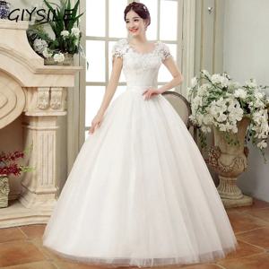 뉴 플러스 사이즈 웨딩 드레스 슬리밍 바닥 길이 백 스트랩 레이스 꽃 웨딩 드레스 여성용 화이트 드레스 Vestidos De Novia
