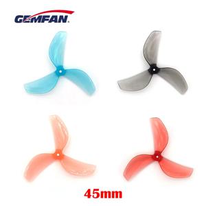 8PCS Gemfan 45mm 3 블레이드 PC 프로펠러 T-마운트 1mm 1.5mm 0805 RC FPV 레이싱 프리 스타일 Tinywhoop Drones 소품 용 모터