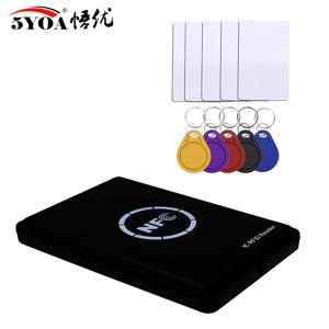 5YOA RFID 카드 판독기 복사기 복사기 키 fob NFC 스마트 카드 판독기 작가 13.56MHz 암호화 프로그래머 uid keyfobs