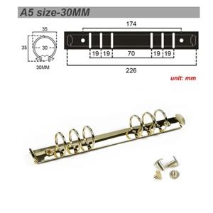 30mm A5/A6/A7 노트북 바인더 바인딩 교체 클립 금속 링 액세서리 루스 리프 예산 골드 바인더 바인딩 링