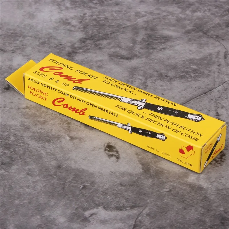 접이식 빗 스프링 빗 미국 오일 헤드 빗 휴대용 여행 대형 백 헤드 나비 포켓 자동 점프 빗