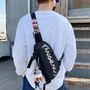 다기능 캐주얼 레터 프린트 허리 팩, 옥스포드 패니 팩, 대용량 크로스바디 백, 야외 스포츠