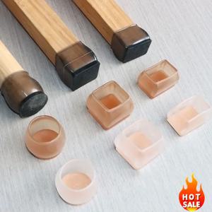 4pcs 업그레이드 된 실리콘 의자 다리 바닥 보호기 가구 테이블 다리 용 미끄럼 방지 피트 패드 양말 커버 펠트 바닥 보호