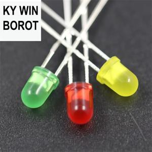 50개 4mm LED 다이오드 4mm 모듬 키트 빨간색 녹색 노란색 DIY 발광 다이오드