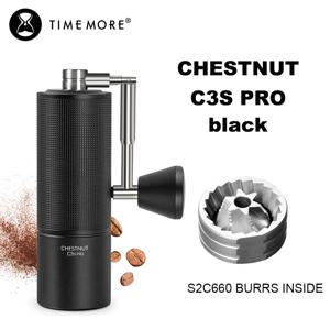 TIMEMORE 스토어 체스트넛 C3ESP PRO 수동 커피 연마기 용량 25g, 수동 조절 가능 스틸 코어 버, 청소 브러시 전송