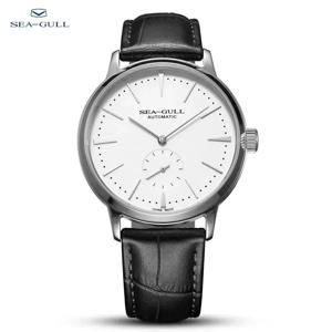 Seagull 남성용 기계식 손목시계, 방수 가죽, 발렌타인 남성 시계, 6075 시계, 50m, 신제품