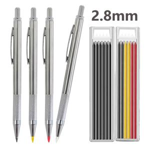 2.8mm 단단한 목공 자동 연필 세트 2B 여러 가지 빛깔의 리드 코어 깊은 구멍 마킹 건축 디자인 마킹 펜