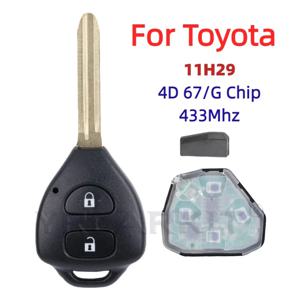 도요타 RAV4 코롤라 유럽 2006 2007 2008 2009 2010, 2 버튼 스마트 원격 자동차 키, 433Mhz ID67 칩 11H29