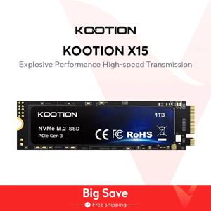KOOTION X15 M.2 SSD 256GB 512GB 1TB SSD 솔리드 스테이트 드라이브 M2 SSD 노트북 데스크탑용 M.2 NVMe 개Ie 내장 하드 디스크 MSI Dell HP