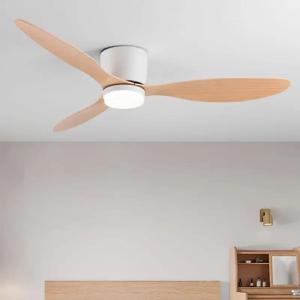 조명이없는 현대식 Led 천장 선풍기 DC 모터 6 단 타이밍 팬 20CM 저층 로프트 리모컨 Lux & 비테 선풍기 조명 포함