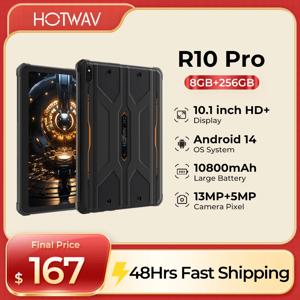 【월드 프리미어】HOTWAV R10 Pro 견고한 태블릿 10800mAh 8GB+256GB OTG 충전 태블릿(야외 탐험+등산용)