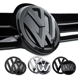 1/2Pcs 폭스 바겐 폭스 바겐 골프 7 MK7 2014 2015 2017 2016 자동차 앞 보닛 그릴 뒷 트렁크 엠블럼 로고 커버 교체 배지