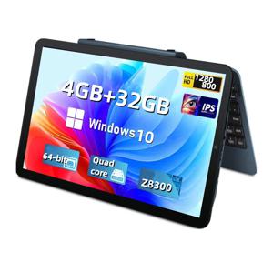 10.1인치 4GB RAM 32GB ROM 64비트 S12 태블릿 PC(키보드 포함) WINDOWS 10 Home X5-Z8300 쿼드 코어 최대 1.44GHz WIFI 듀얼 카메라