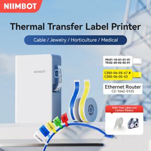 Niimbot B18 열전사 라벨 프린터 향수/케이블/정원 자체 접착 라벨용 미니 라벨 메이커 장기 저장