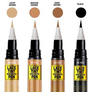 가발 매듭 컨실러, 레이스 그리드 레이스 염색 펜, 가발 매듭 힐러 스틱 (레이스 가발, 앞머리 부분, 헤어라인용), 휴대용