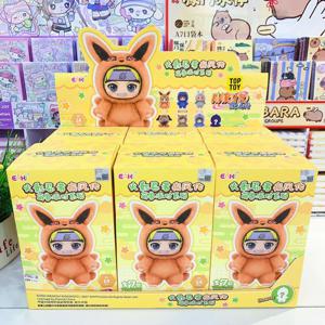 EAKI 나루토 블라인드 박스 Shippuden 파티 시리즈Uzumaki Stuffed Shippuden 오리지널 플러시 피규어 장식품 장난감 컬렉션 선물