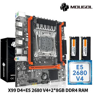 MOUGOL X99 게이밍 메인보드 키트 (인텔 제온 E5 2680 V4 & DDR4 8Gx2 2133MHz 듀얼 채널 ECC RAM M.2 NVME 탑재) 데스크탑 PC용