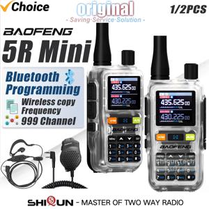 바오펑 UV 5R 미니 무전기 에어밴드 UHF/VHF 듀얼 워치 듀얼 PTT 블루투스 프로그래밍 타입-C 캠핑 햄 라디오 업그레이드 5R
