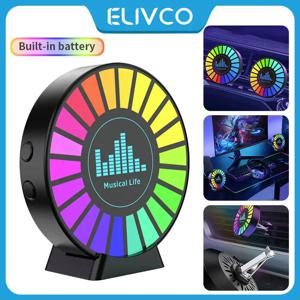 Led 음악 사운드 제어 픽업 라이트 리듬 램프 RGB 자동차 주변 조명 조정 가능한 Automotivo 스트립 자동차 가족 파티