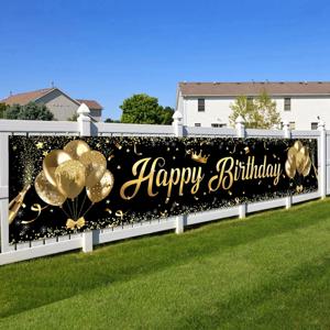 생일 축하 배너, 생일 파티 장식, 어린이 소년 소녀 베이비 샤워 장식, 사냥 화환 배너, 기념일 깃발