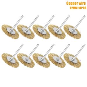 10Pcs Dremel 액세서리 22mm 스틸 로터리 브러시 Dremel 와이어 휠 브러쉬 그라인더 용 미니 드릴 연마 용 로타리 도구