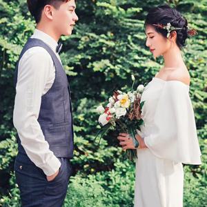 가벼운 웨딩 드레스 여행 사진 숲 스타일 어깨 V 넥 롱 드레스 신부 결혼식 외출 2024 새로운 스타일의 준비 공급