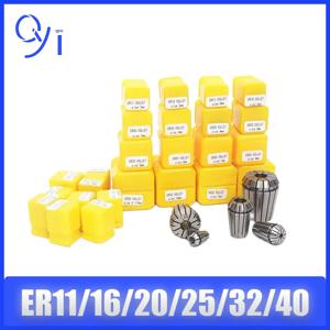 CNC 밀링 공구 거치대 타각기 스핀들 모터용 정밀 용수철 콜릿 척, ER11 ER16 ER20 ER25 ER32 ER40, 0.015mm