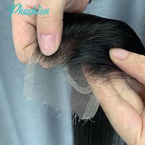 Phashion 초박형 스위스 레이스 클로저, 100% 인모, 4x6 2X6 리얼 HD 레이스, 딥 이별 스트레이트 헤어, 작은 매듭, 판매 중