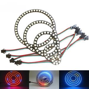WS2812B 5050 RGB LED 링 Arduino Raspberry Pi용 통합 드라이버 WS2812가 포함된 7/8/12/16/24/60 비트 램프 조명