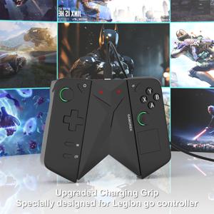 레기온 고 2용 RGEEK 컨트롤러 충전 도크 그립 클립 홀더, 인체공학적 곡선 디자인, 손 피로 감소