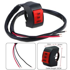 22mm LED 헤드 라이트 스위치 일반 조명의 ON/ON/OFF 스위치로 사용되는 3 라인 오토바이 핸들 바 스위치 버튼 근처