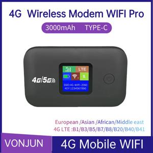 4G/5G 모바일 와이파이 라우터 150Mbps 4G LTE 무선 라우터 3000mA 휴대용 포켓 MiFi 모뎀 모바일 와이파이 핫스팟 (SIM 카드 슬롯 포함)