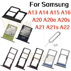 삼성 갤럭시 A13 A14 A15 A16 A20 A20e A20s A21 A21s A22 SIM 카드 트레이 드로어 홀더 듀얼 슬롯 교체 부품