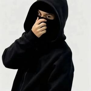여성용 남성용 및 발라클라바 Y2K 고딕 하라주쿠 겨울 신상품 더블 후드 스웨트셔츠 남성용 후드 마스크 지퍼 스포츠웨어