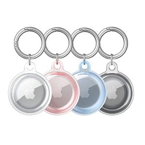 애플 에어태그 방수 분실방지 키체인 홀더 에어태그 보호 풀커버 강아지 고양이 애완동물 목줄용 소프트 케이스 1개