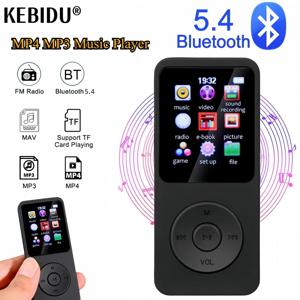 1.8 인치 MP4 MP3 플레이어 내장 스피커 휴대용 음악 플레이어 블루투스 5.4 스테레오 플레이어 스포츠 FM 라디오 전자 책 TF 녹음