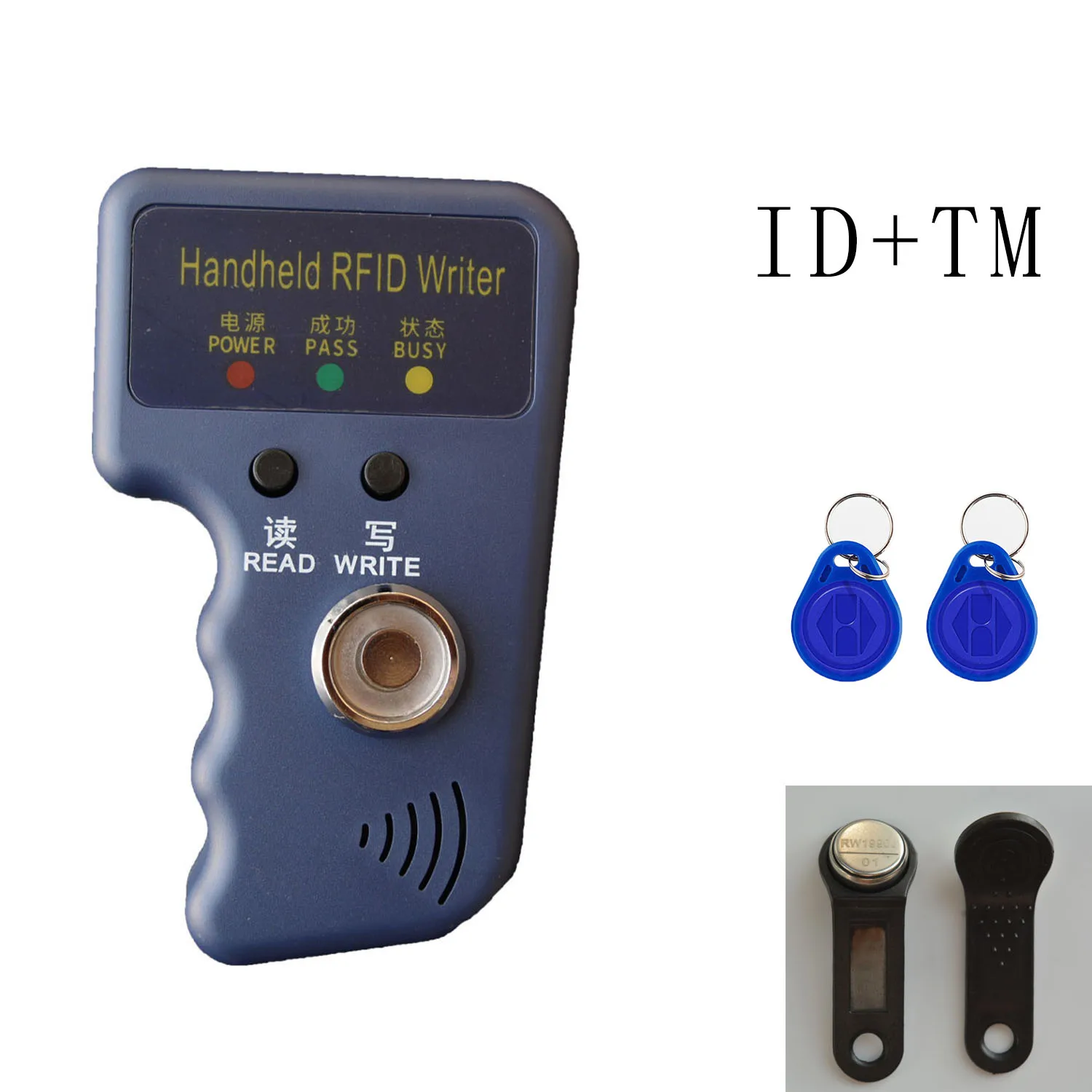RW1990 TM 125KHz RFID 복사기 TM1990 ibutton DS-1990 I-단추 리더, 휴대용 125KHz T5577 EM4305 EM4100 키 태그 카드 복사기
