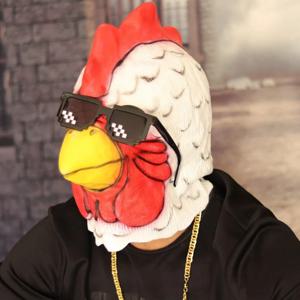 1PC 코스프레 Richard Rooster 풀 페이스 마스크 재미 있은 동물 머리 흰 수탉 마스크 핫라인 마이애미 게임 소품 Mad Chicken Mask