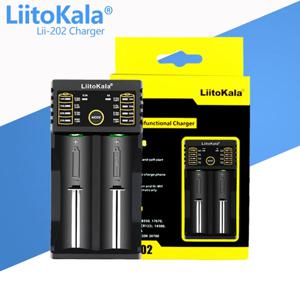 LiitoKala Lii-202 18650 충전기 1.2V/3.7V/3.2V/3.85V 21700 20700 2665014500   16340 NiMH 리튬 이온 배터리 스마트 충전기
