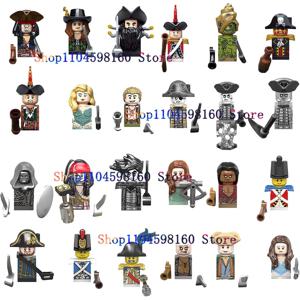 애니메이션 영화 장난감 벽돌 해적 캐리비안 캡틴 잭 스패로우 Barbossa 빌딩 블록 어린이 장난감 모델 생일 선물