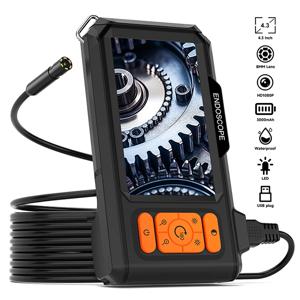 HD1080P 산업용 내시경 4.3'' IPS 스크린 8MM USB 카메라 2-100M 자동차 파이프 하수구 검사 내시경 2600mAh 방수 8LED