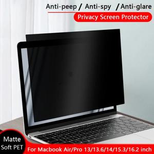 Macbook Air 13 13.6 15 인치 M1 M2 Pro 14 16 개인 정보 보호 필터 스파이 방지 노트북 필름 눈부심 방지 용 노트북 개인 정보 보호 화면 보호기