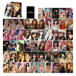 55 개/대 KPOP LISA 새 앨범 AlterEGO Lomo 카드 LISA 패션 포토 카드 양면 박스형 종이 엽서 팬 수집 선물
