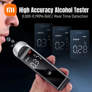 Xiaomi 전문 고정밀 알코올 음주 측정기 테스터 휴대용 디지털 디스플레이 자동차 운전자 안전 실시간 빠른 응답