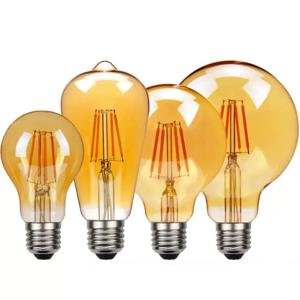 에디슨 전구 ST64 G80 G95 G125 4W 6W 8W 10W 12W 220V 필라멘트 LED 전구 레트로 E27 따뜻한 노란색 거실 및 침실 조명