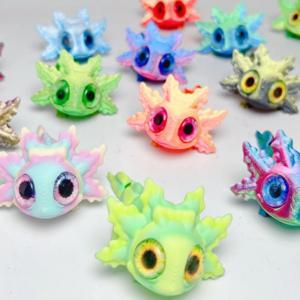 3D 인쇄 새우 개구리 피규어 동물 장난감 멀티 조인트 움직일 수있는 시뮬레이션 눈 Fidget 장난감 홈 액세서리 데스크 장식 어린이 선물