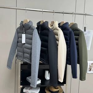   가을 겨울 신상 여성 클래식 슬림핏 스티칭 프레스 글루 퀼팅 라이트 다운 코튼 재킷