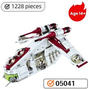 재고 있음 1228pcs 05041 공화국 Dropship 건십 빌딩 블록과 호환 75021 어린이를위한 벽돌 장난감 크리스마스 선물