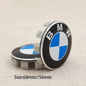 BMW E36 E39 E46 E60 E90 E90 F10 F30 G20 G21 G30 G11 F15 X5 용 4개 68MM 블루 화이트 56MM 자동차 휠 센터 휘핑캡 휠 커버